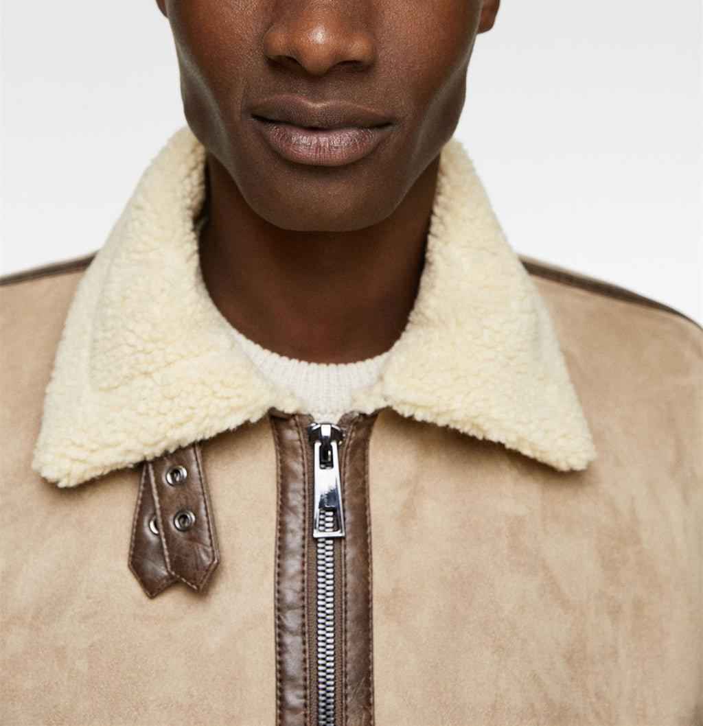 Suede Lapel Jacket – Soft Winter Coat with Casual Elegance in Solid Colors