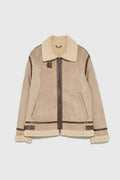 Suede Lapel Jacket – Soft Winter Coat with Casual Elegance in Solid Colors