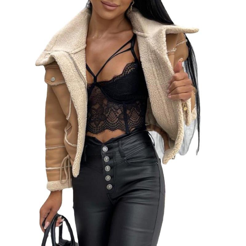 Women's Trendy Faux Leather Short Motorcycle Jacket